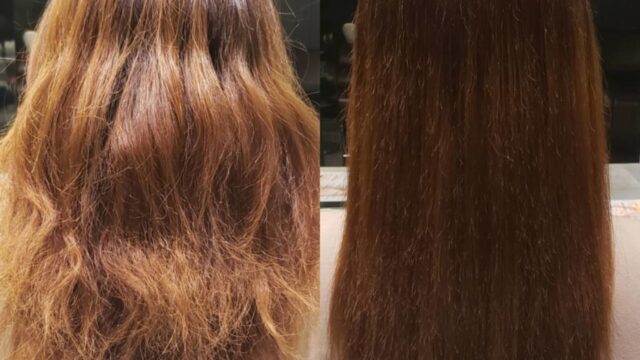 カラーによる激しいダメージと強いくせ毛の髪質改善 松本市の縮毛矯正と髪質改善の美容院smuk スムーク